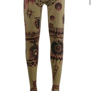 Marine Serre Tattoo Print Leggings